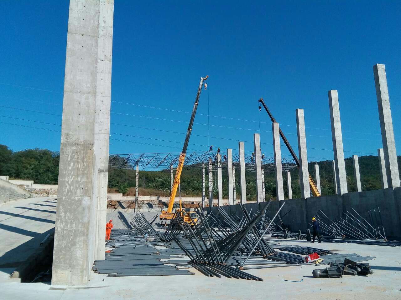 甘肃威海搅拌站网架